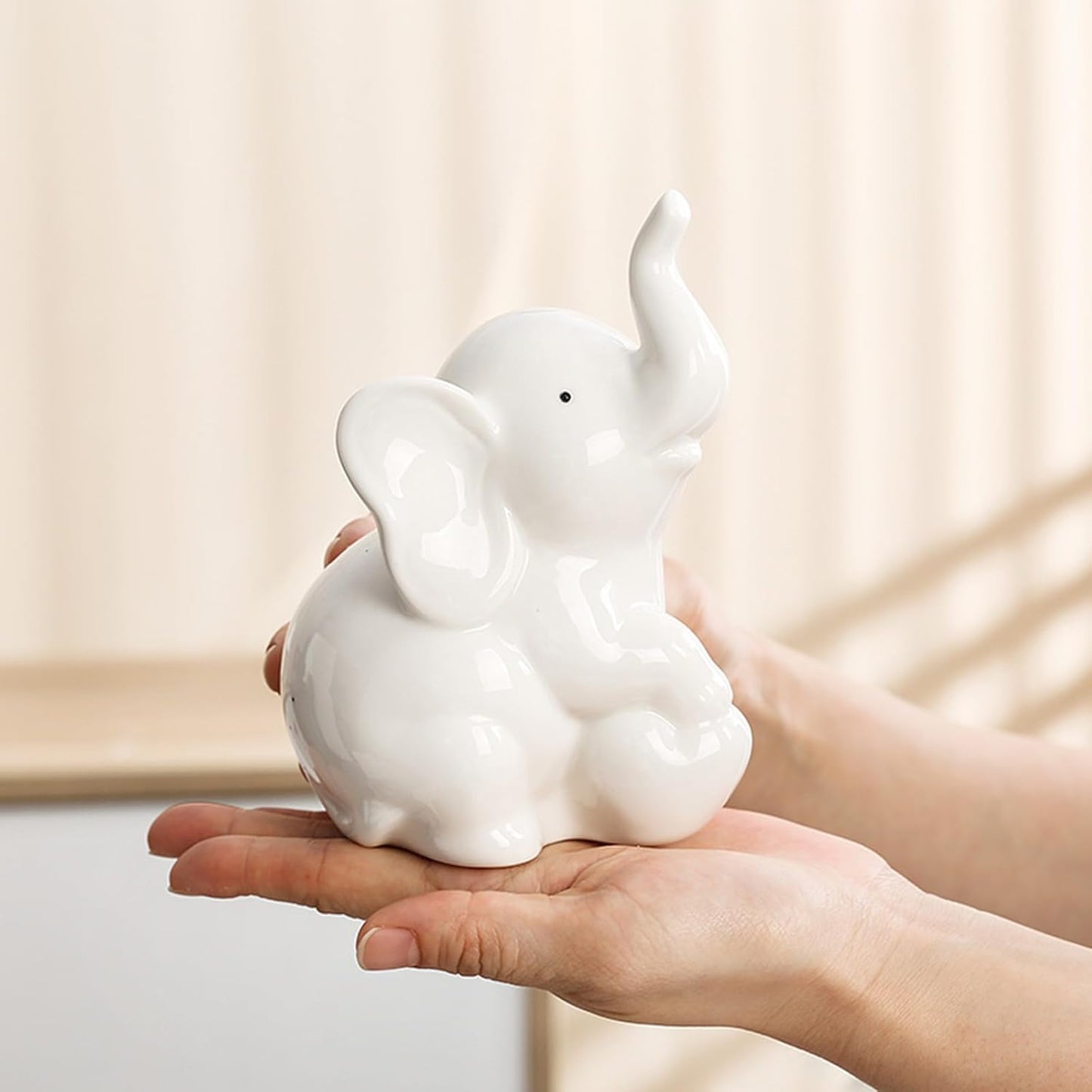 White Elephant Statue / White Upgraded Large
