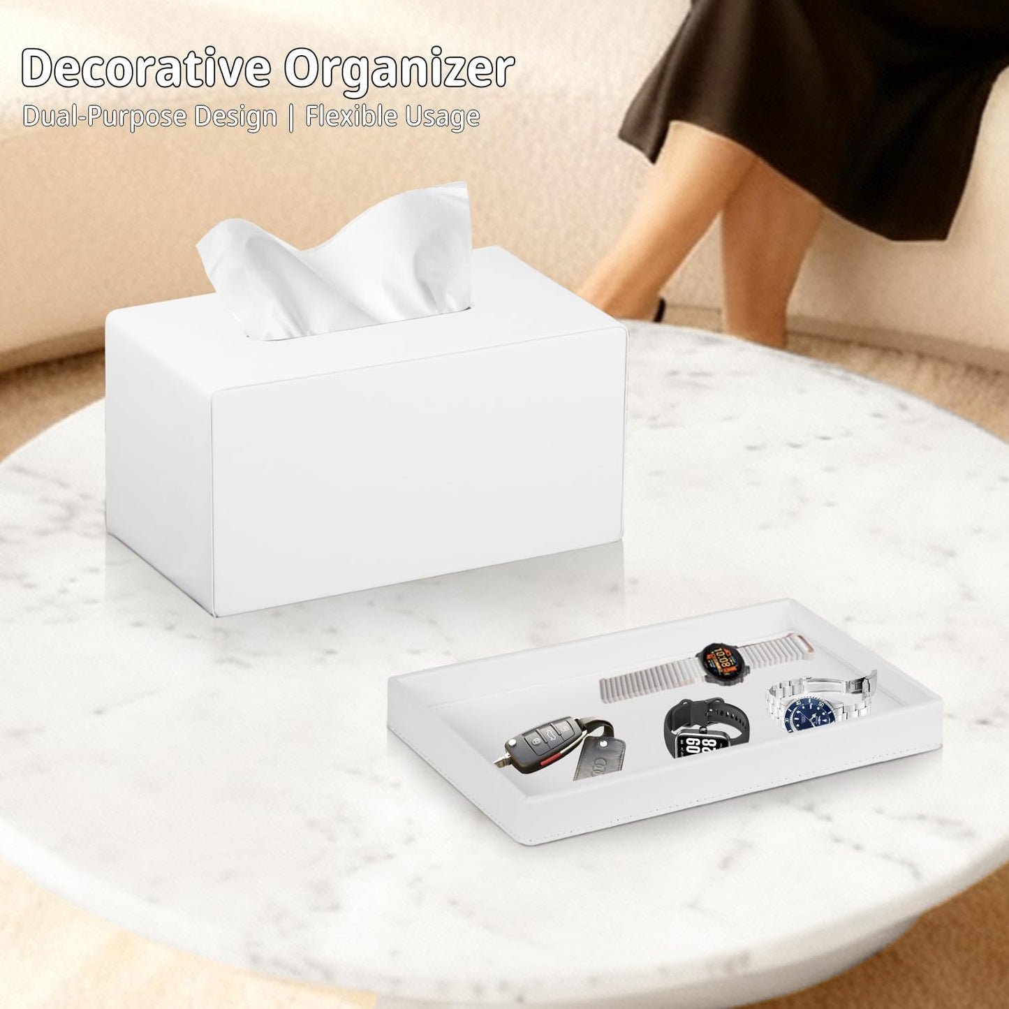 Detachable Storage Tray / Cream White