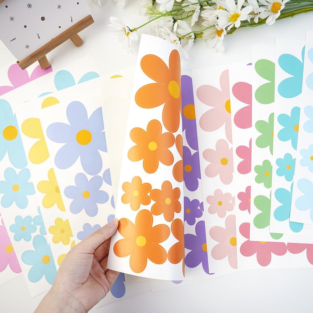 Pastel Daisy Wall Decals / Set of 144