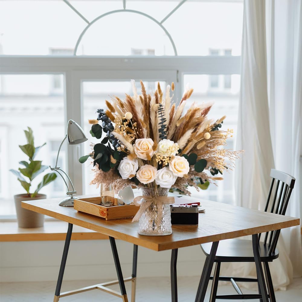 Vase Boho Home Decor Bouquet Bunny Tails Dried / Natural / Set of 101