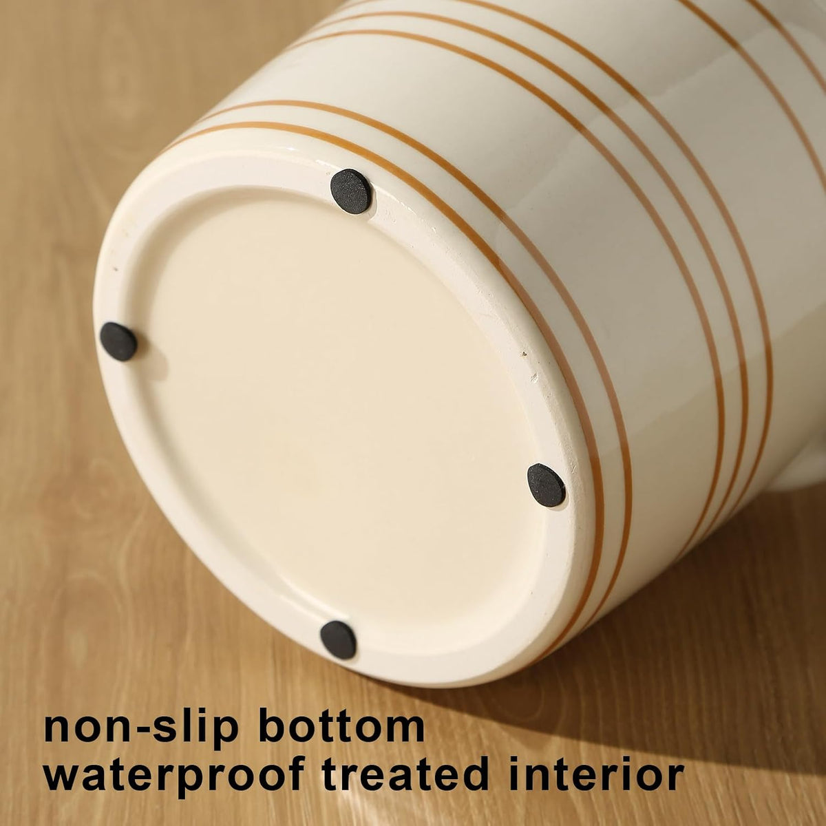 Ceramic Farmhouse Kitchen Utensil Holder for Countertop, Rustic Cooking Utensil Holder Crock Fit for Kitchen Counter.