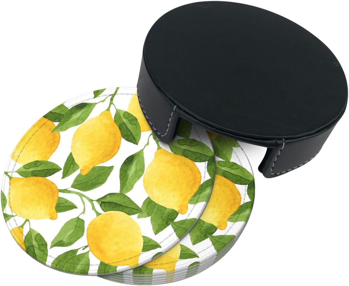 Holder for Tabletop Protection Desk Accessories / Yellow Lemon / Set of 6