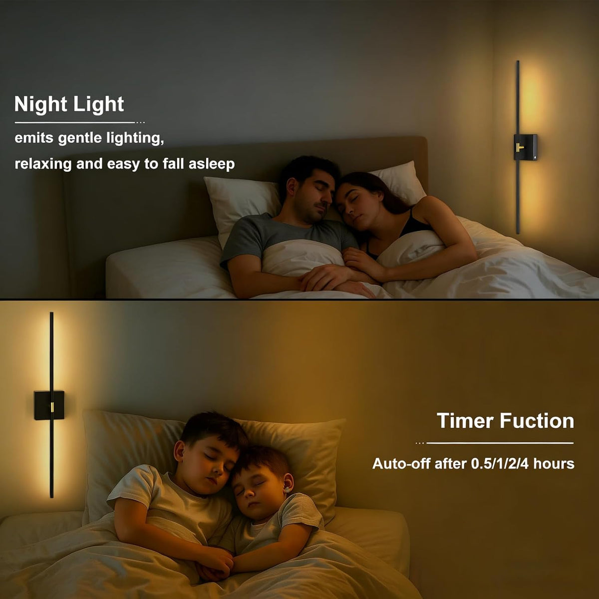 Battery Operated Wall Sconces Set of 2: 10000mAh Rechargeable Wireless Wall Lights, 360° Rotatable Magnetic Wall Lamp