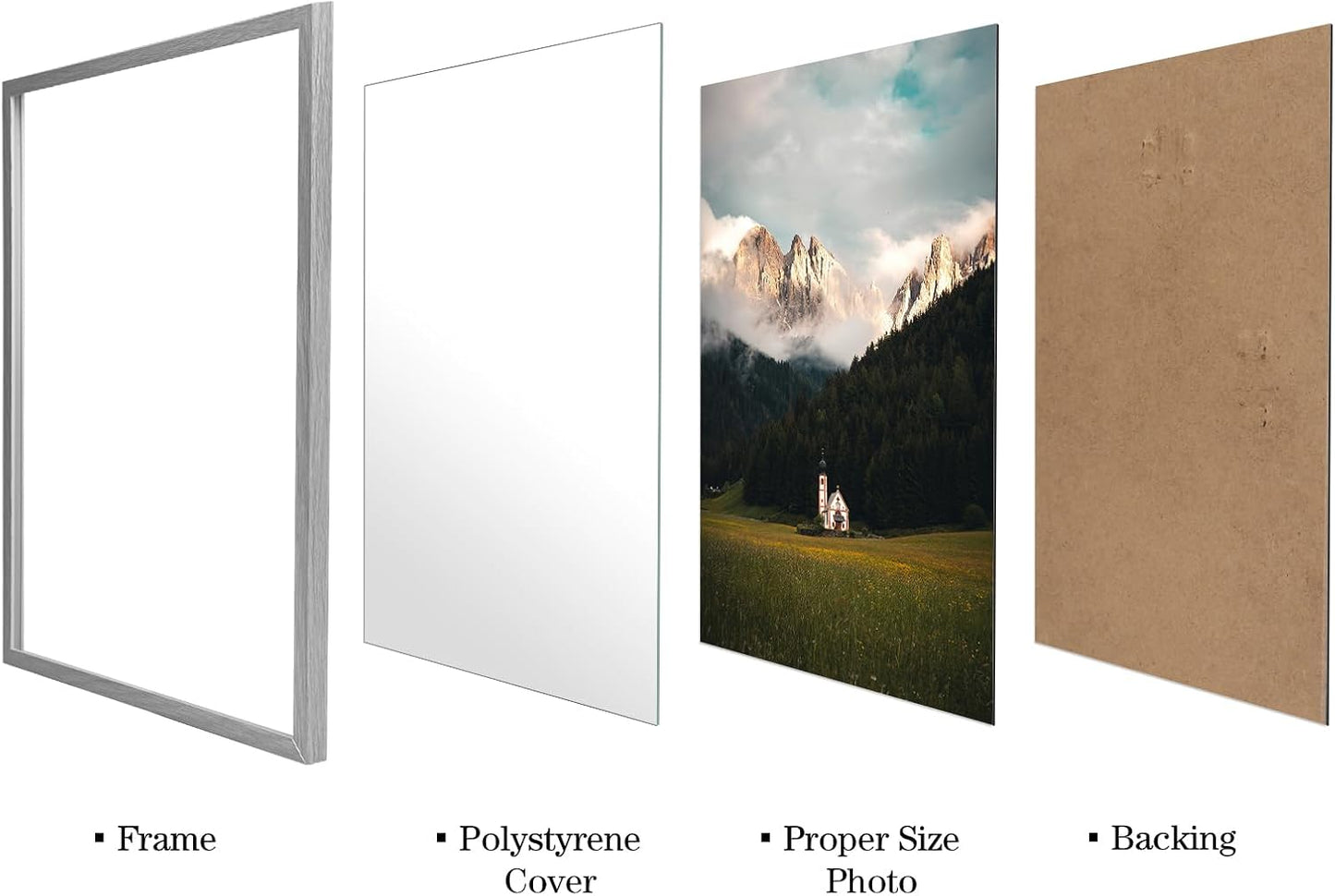 Giftgarden 16x20 Picture Frame Gray Woodgrain, 16 by 20 Thin Poster Photo Frame for Wall Display, Single