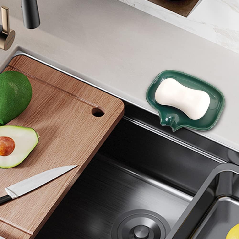 Self Draining Soap Holder / Green