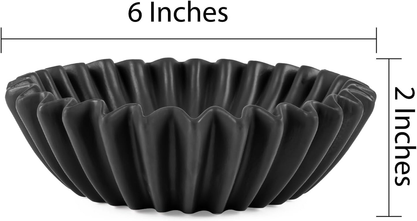 Small Ceramic Bowl Decorative Bowl / 6 Inches / Black