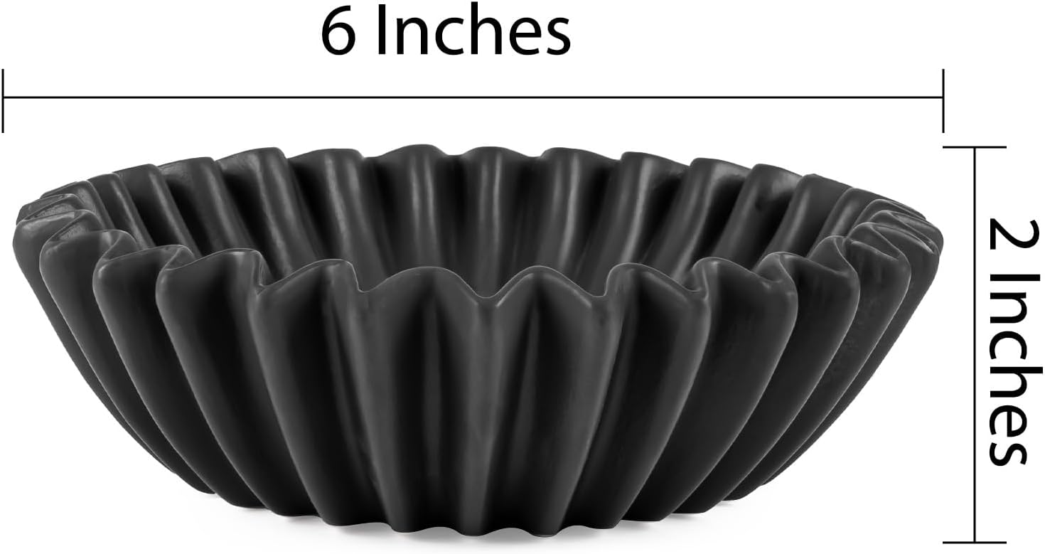 Small Ceramic Bowl Decorative Bowl / 6 Inches / Black