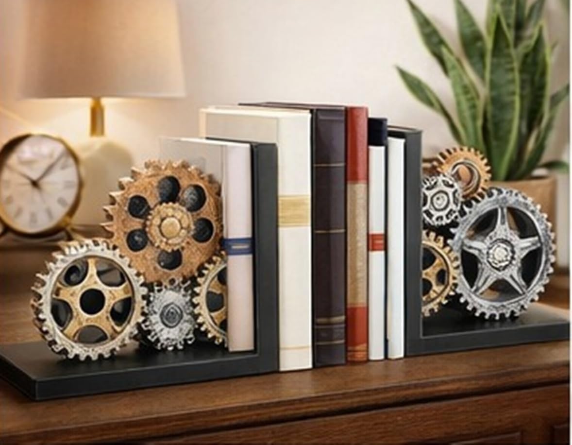 Steampunk Book Ends / Bronze