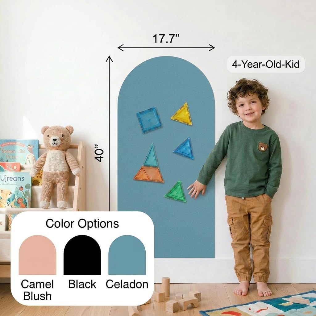 Magnetic Arch Wall Decal / Celadon / 39"W x 17.7"H / 39 x 18