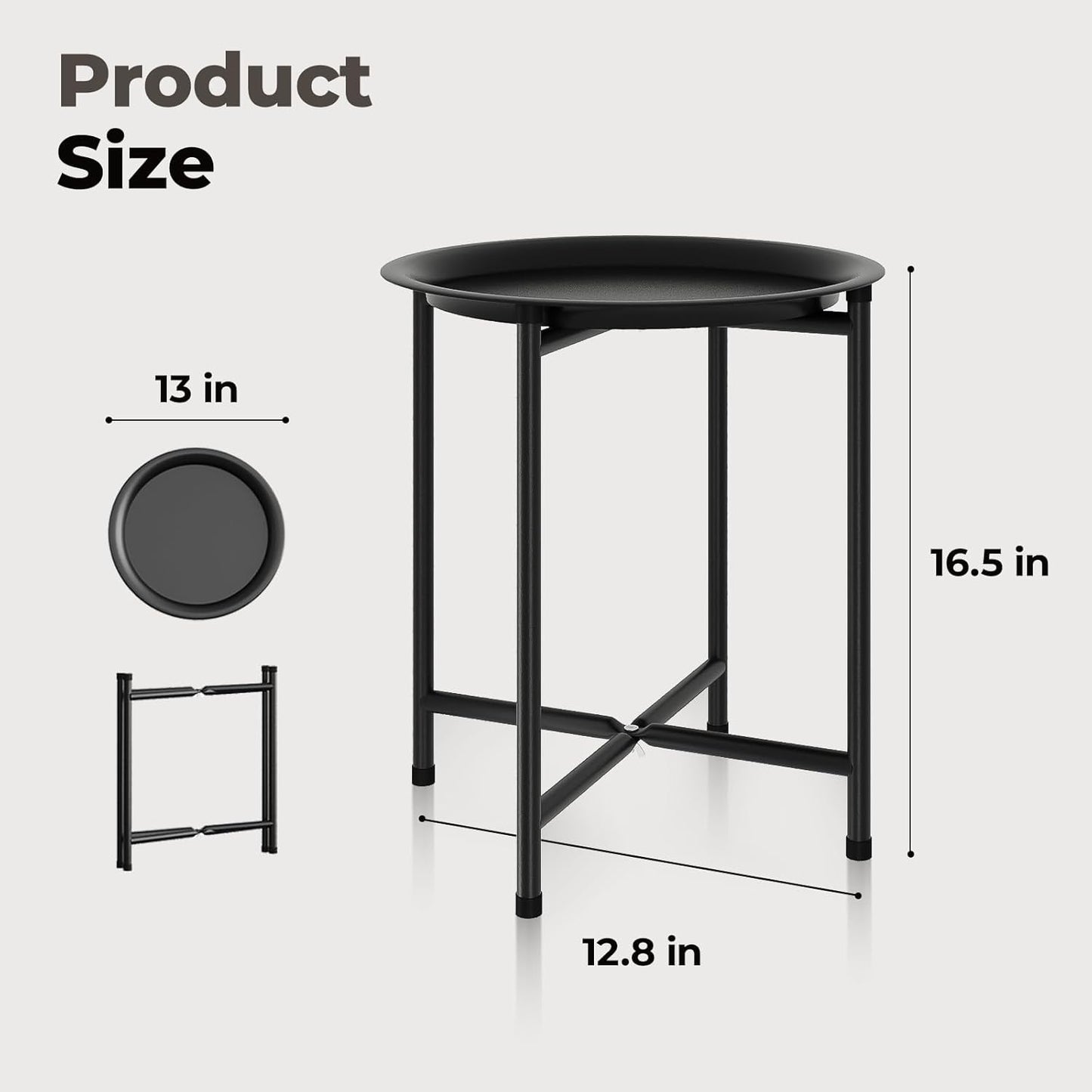 Plant Stand Indoor Tall Plant Table for Large Plants Outdoor Plant Stool Metal Plant Holder / Black
