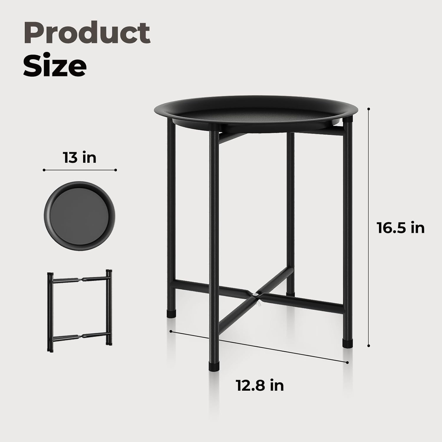 Plant Stand Indoor Tall Plant Table for Large Plants Outdoor Plant Stool Metal Plant Holder / Black