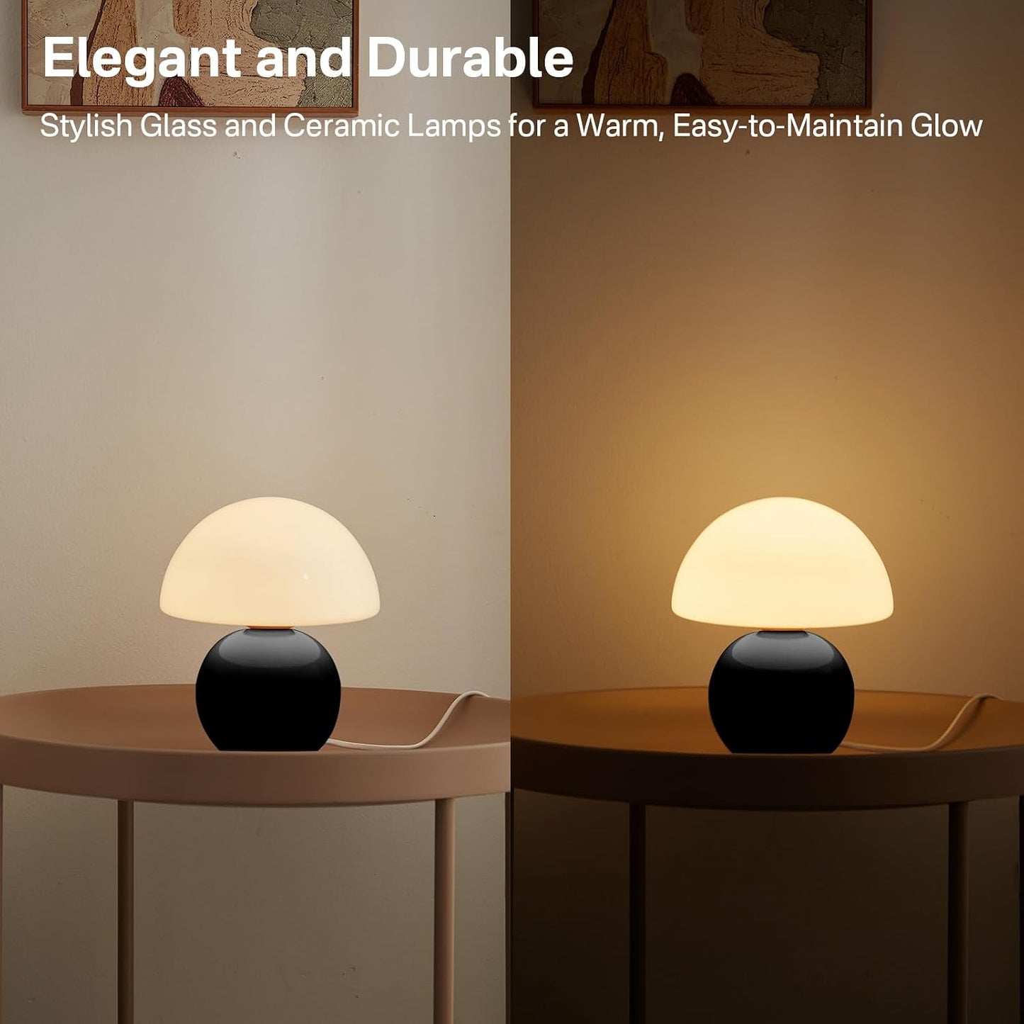 Mushroom Lamp Table Lamp / Black