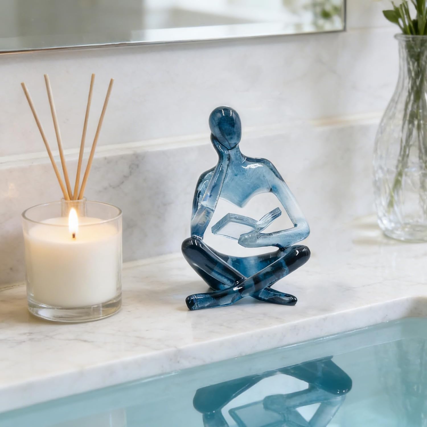 Modern Aesthetic Figurine / Blue / Left Hand