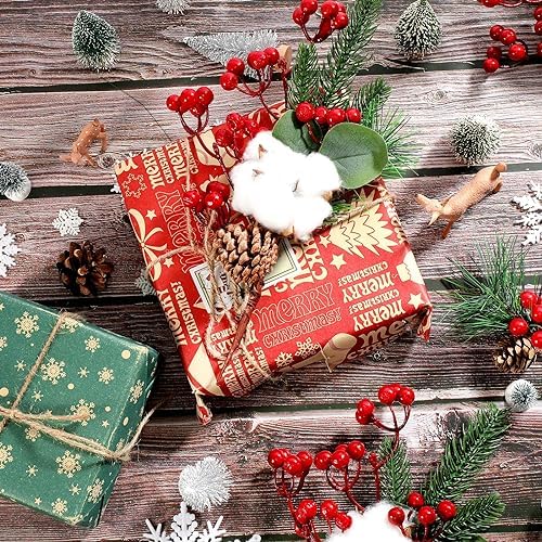 Boao 12 Pcs Christmas Berry Pine Picks, 11 Inch, Pine Cone