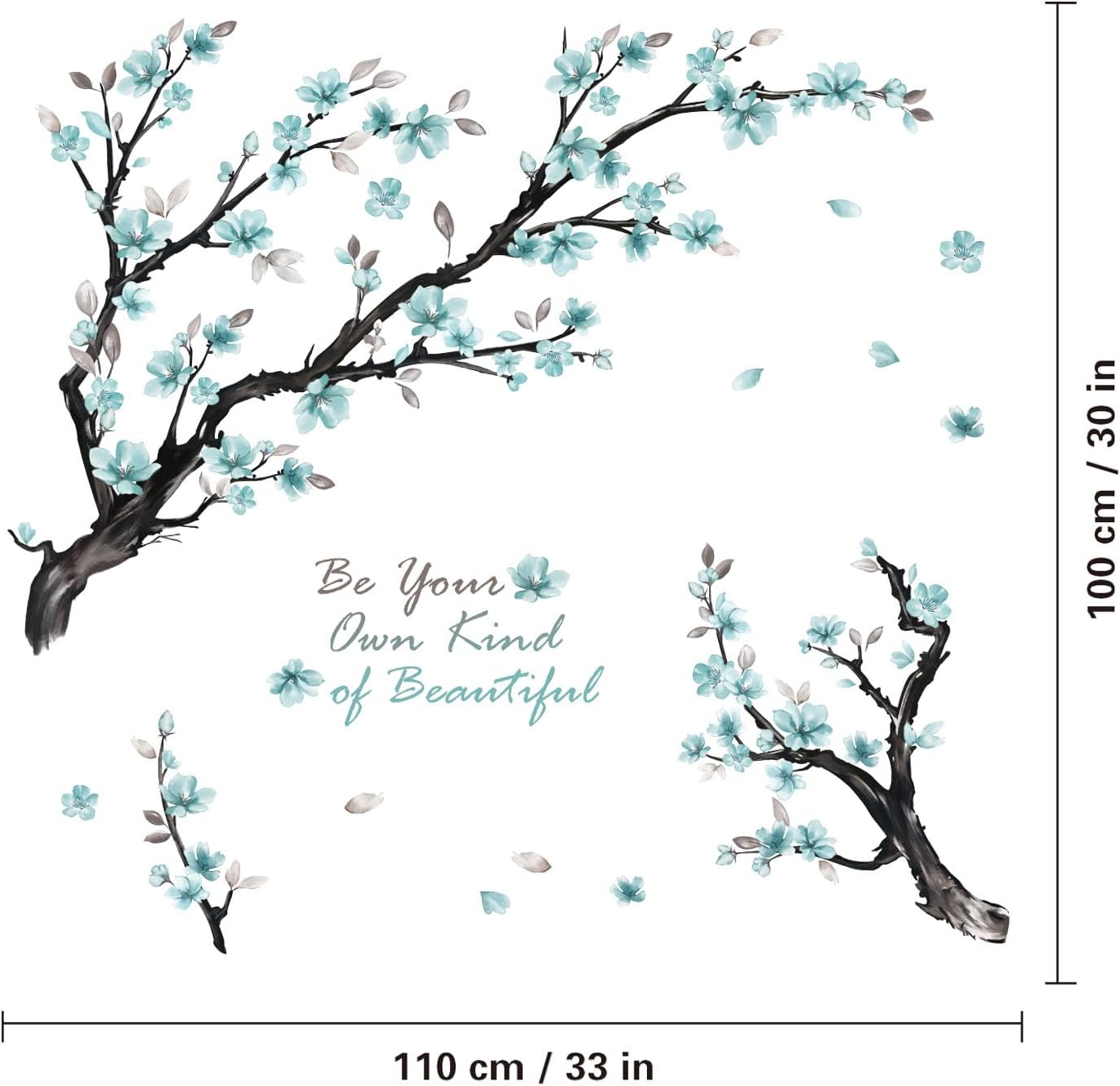 Flowers Wall Stickers / Blue