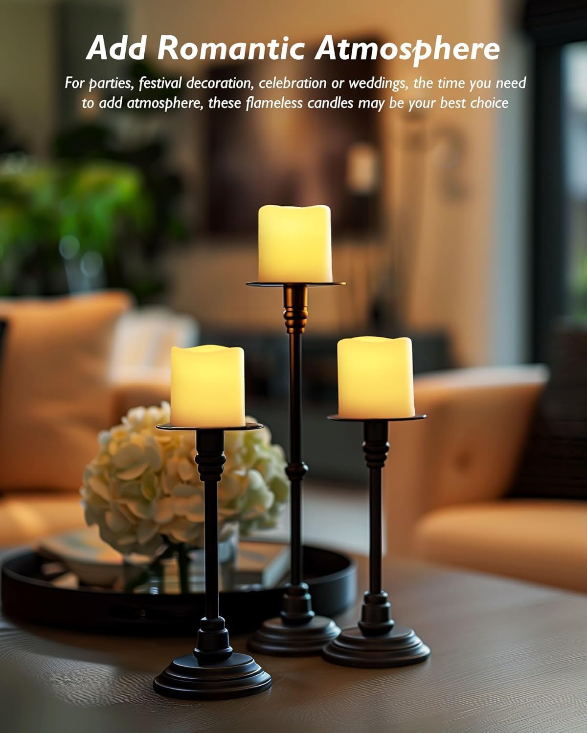 Homemory 24 Pack Flameless LED Votive Tealight Candles with Timer Remote | 2/4/6/8h timer remote included, 400hr CR2450