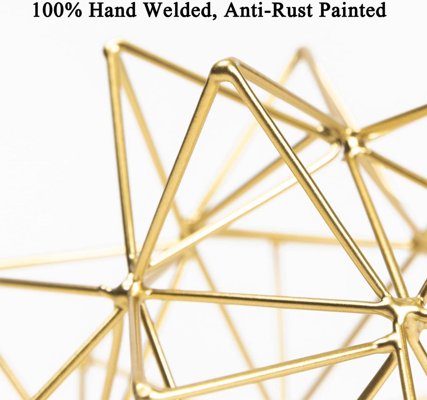 3D Metal Geometric Sculpture / Gold