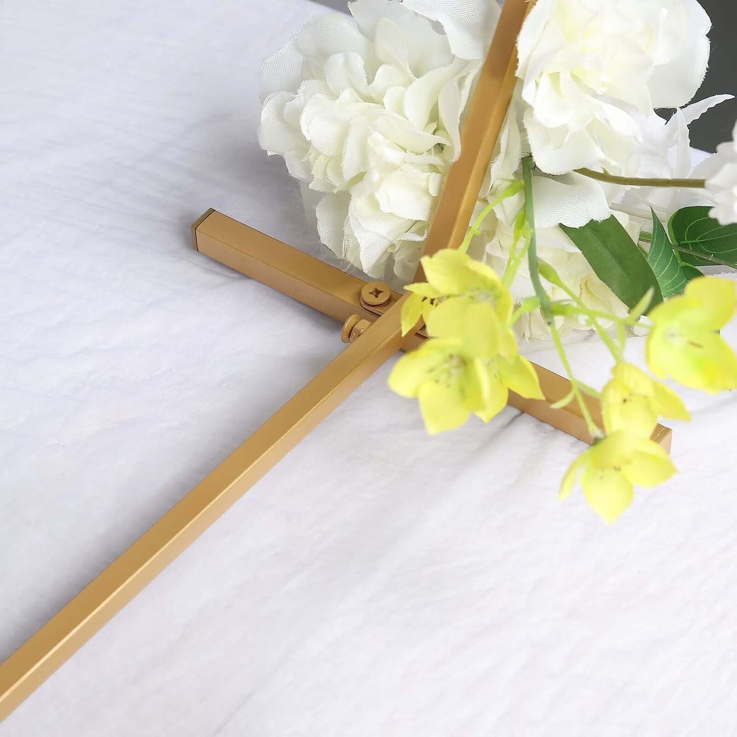 Efavormart 24" Metal Hexagon Table Wedding Arch Centerpiece Stand / Gold