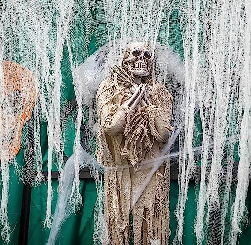 300 x 80 Inch Halloween Creepy Cloth, White Halloween Scary Spooky Cloth
