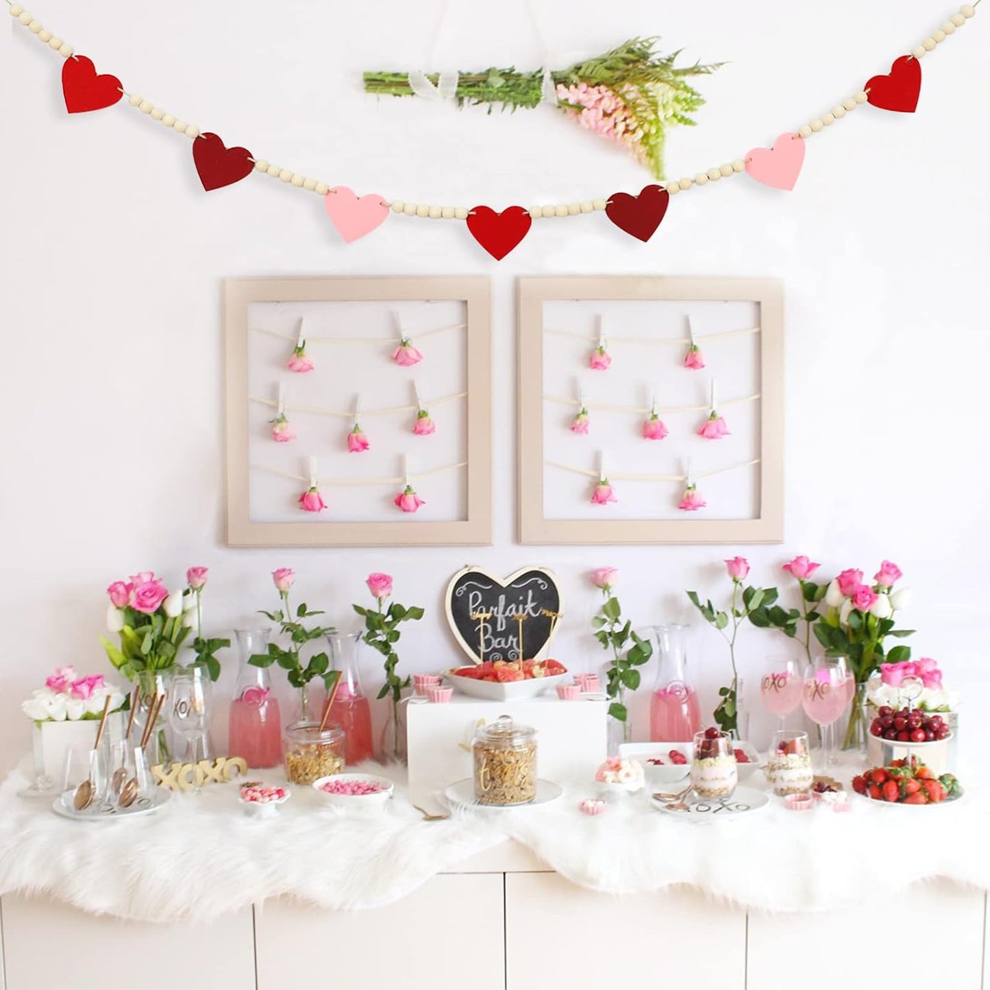 Wood Bead Garland / Red