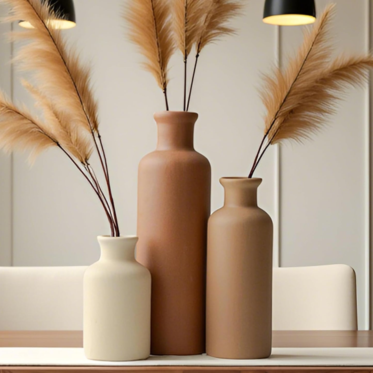 Modern Ceramic Vase / Coffee Mix / Set of 3