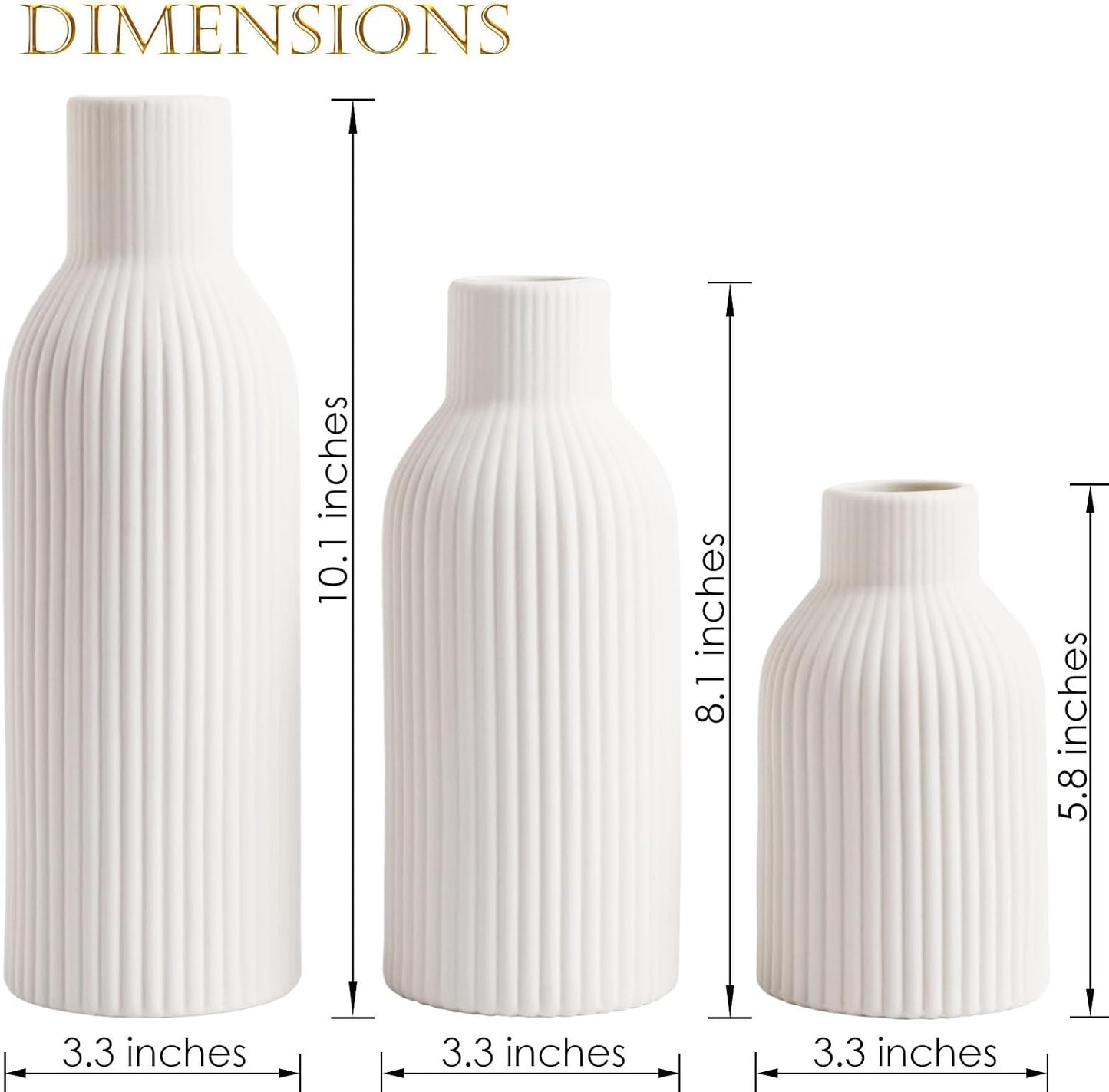 Ceramic Vase / Handcrafted Ceramic Vases / Set A / Set of 3