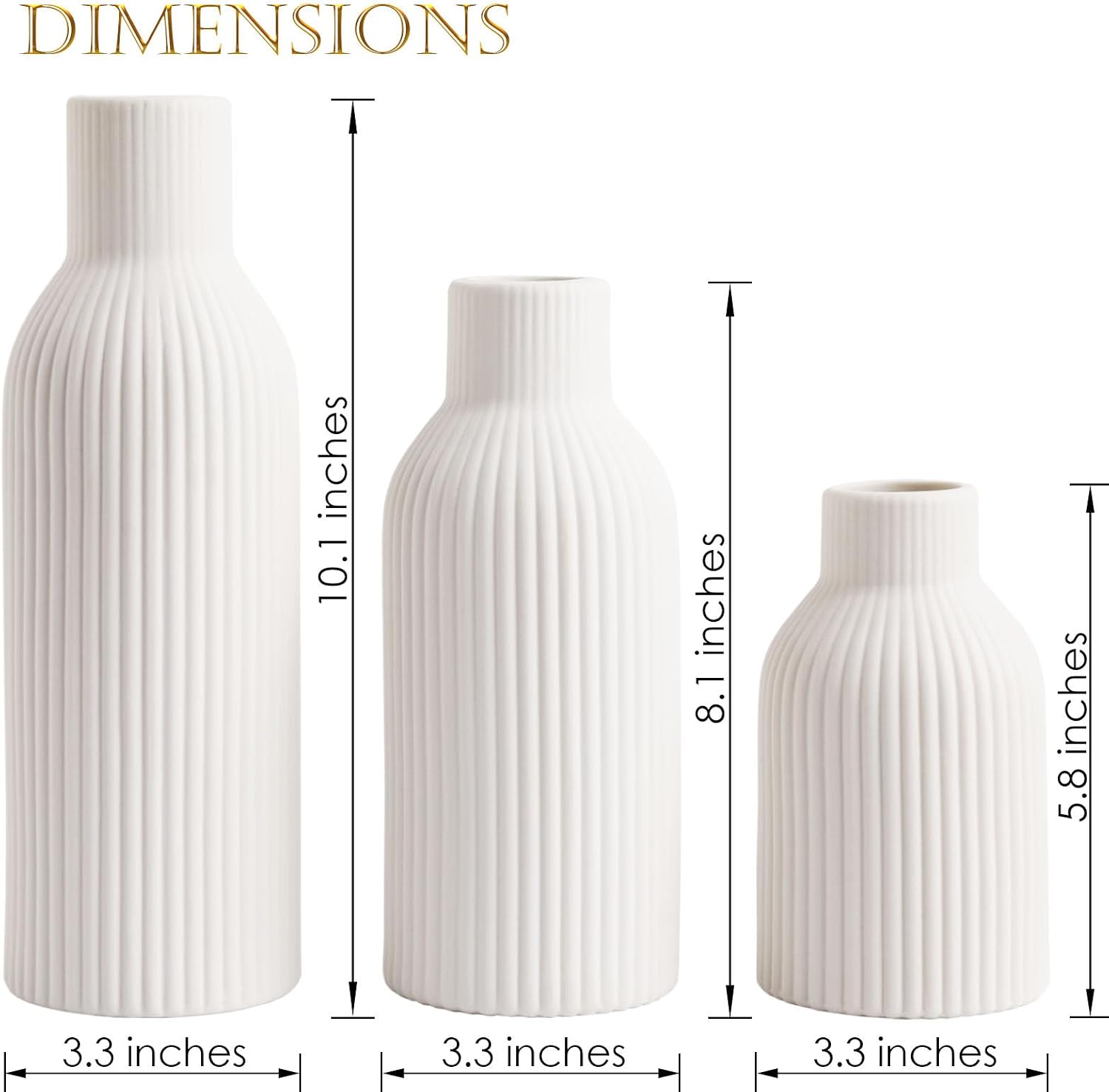 Ceramic Vase / Handcrafted Ceramic Vases / Set A / Set of 3