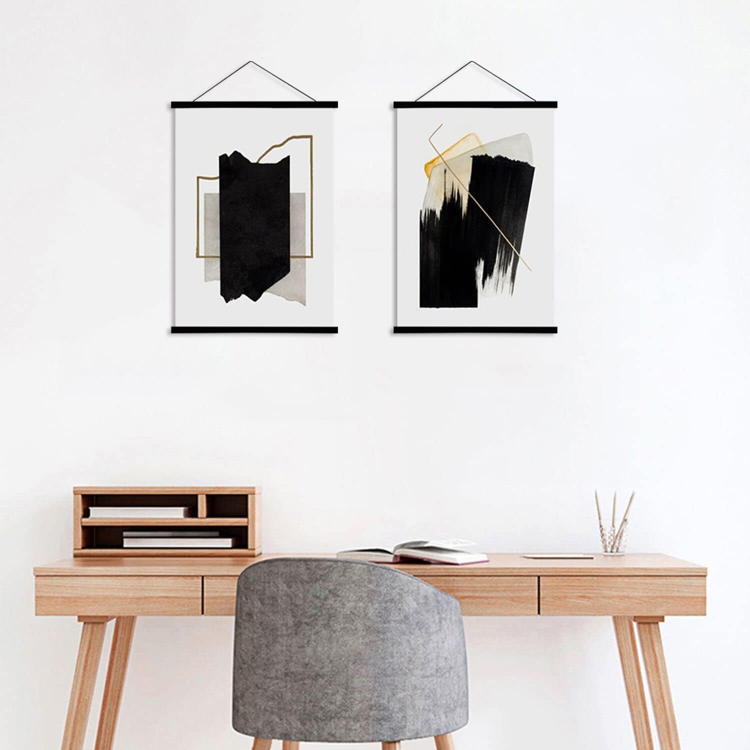 WITCOLOR Magnetic Poster Hanger Frame, Black Magnet Poster Frame 18x24 18x12 18x18 for Posters, Paintings, Photos