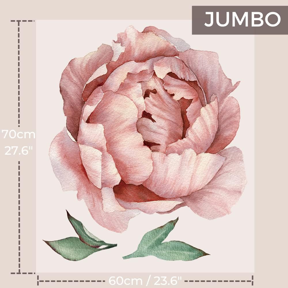 Jumbo Peony Watercolor Wall Decals