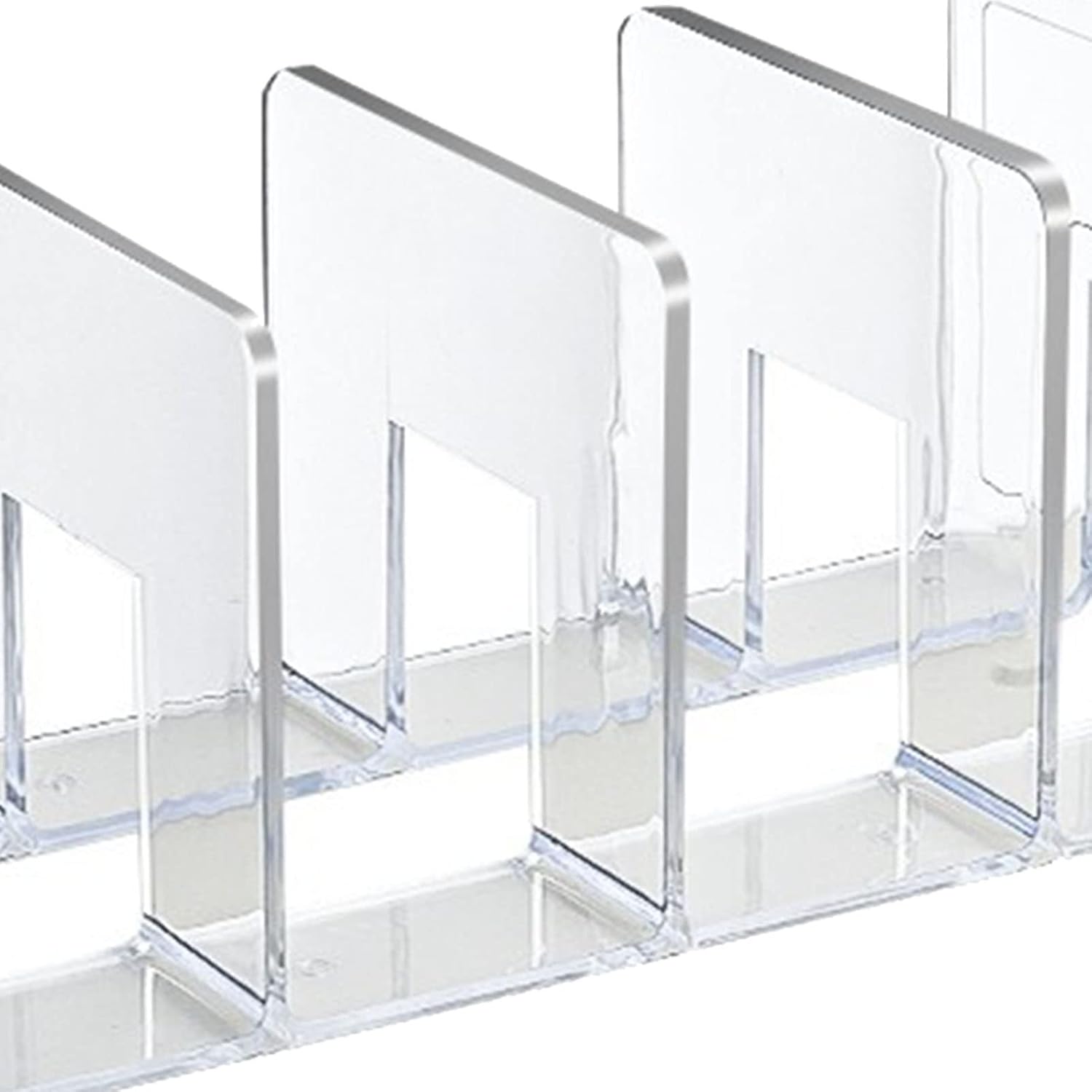 Bookends Transparent Color Simple 4 Compartments Acrylic Book Shelf Holder / Clear