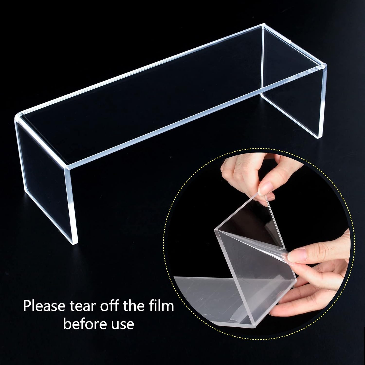 3 Tier Acrylic Riser Display Shelf Cupcake Stand for Amiibo Funko POP Figures / Clear