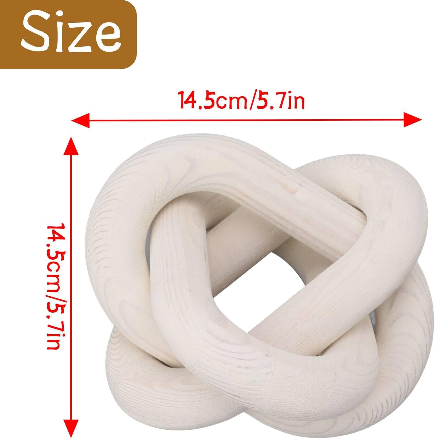 Wood Chain Link Decor / White