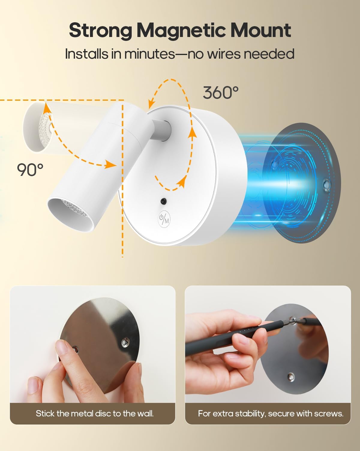 Spotlights Indoor with Remote, 3000Mah Rechargeable Wireless Plant Light | Up Lights with 3 Colors & Dimmer, Small LED