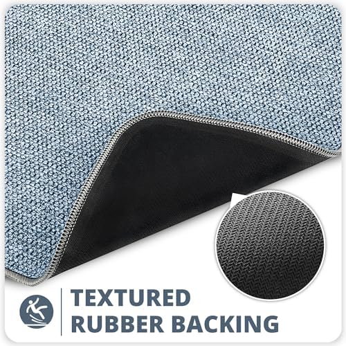 Bosap Bath Mat,Ultra Thin Bathroom Runner Rugs,Large Bath Mats for Bathroom,Quick Dry,Non-Slip,Machine Washable,Low
