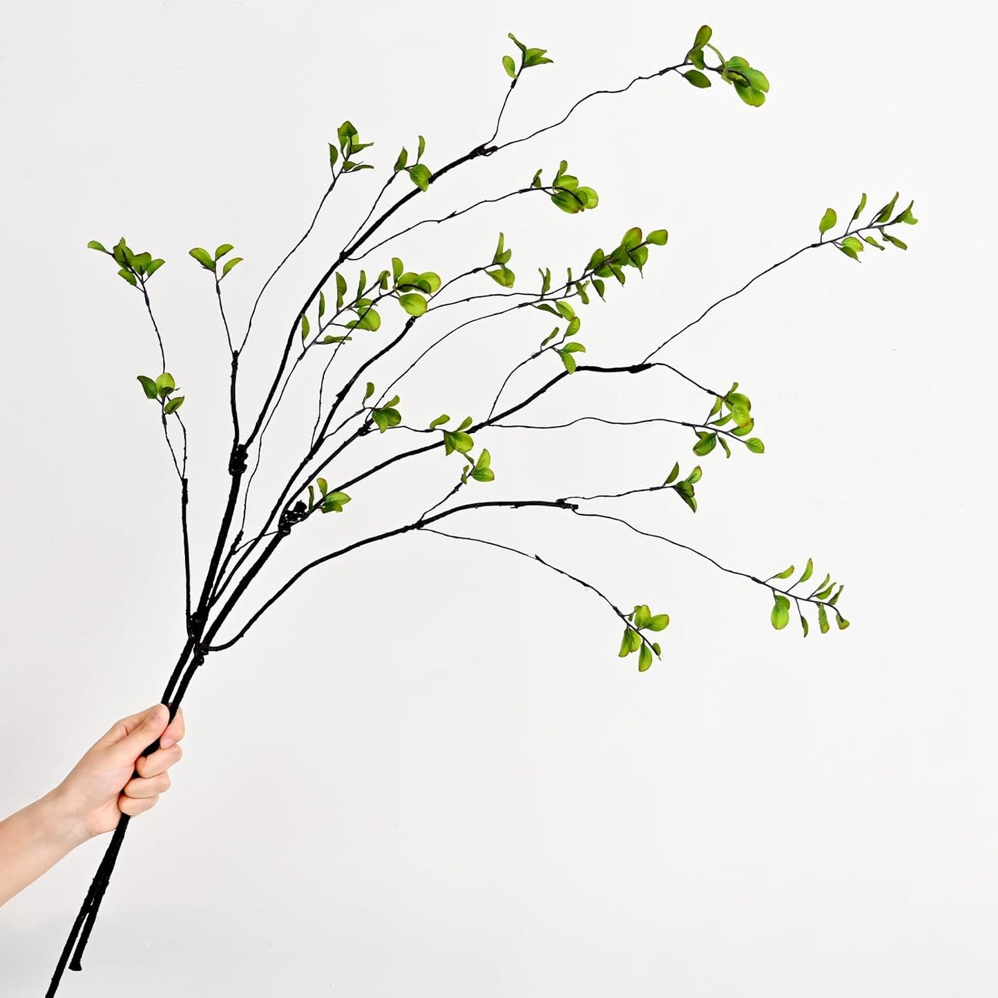 Artificial Ficus Branches for Vase / Green / 47 Inch / Set of 4