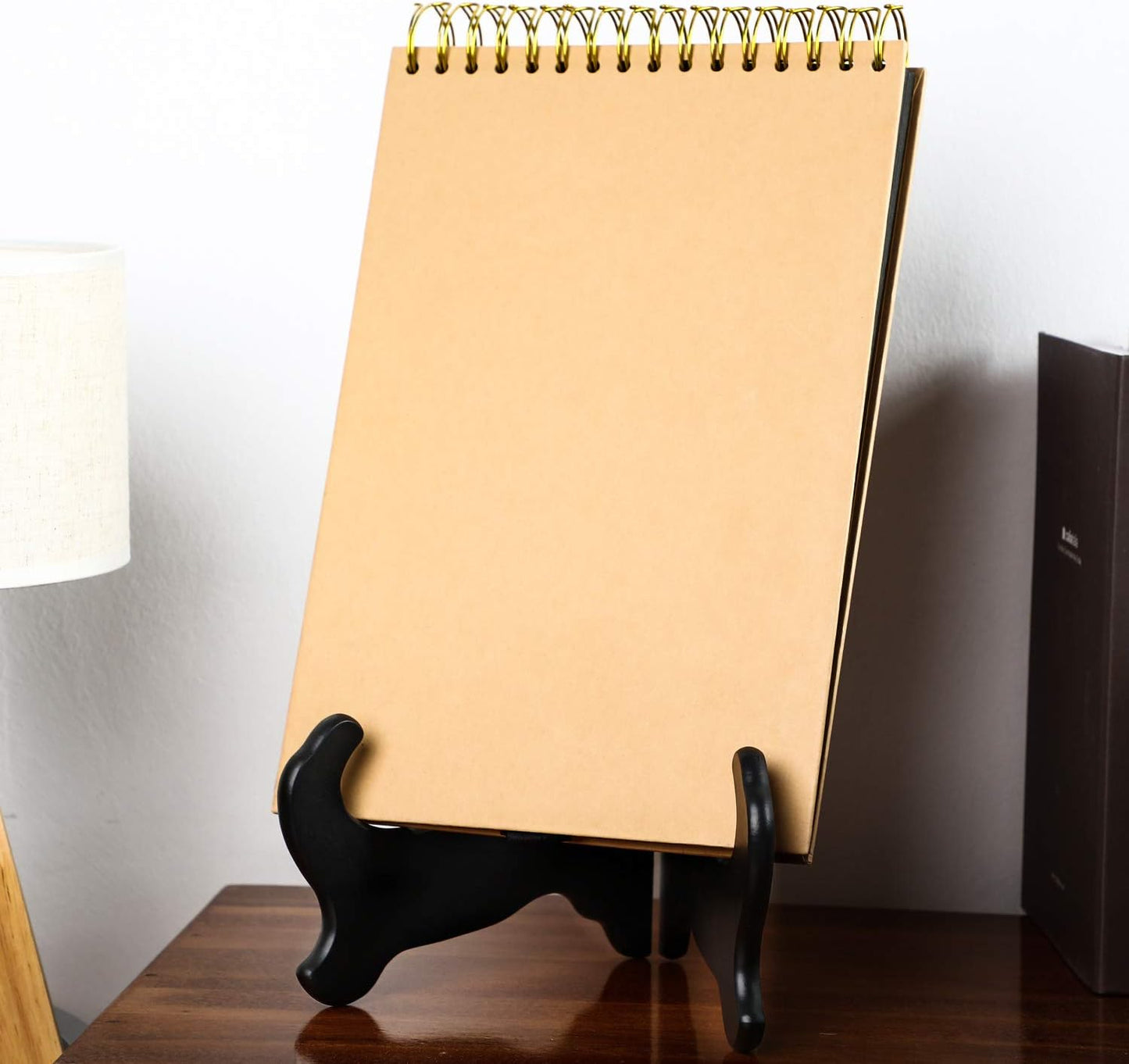 Tatuo 2 Packs Wooden Plate Stands for Display, Plate Holder Display Stand, Picture Frame Stand Easels, Tabletop Art