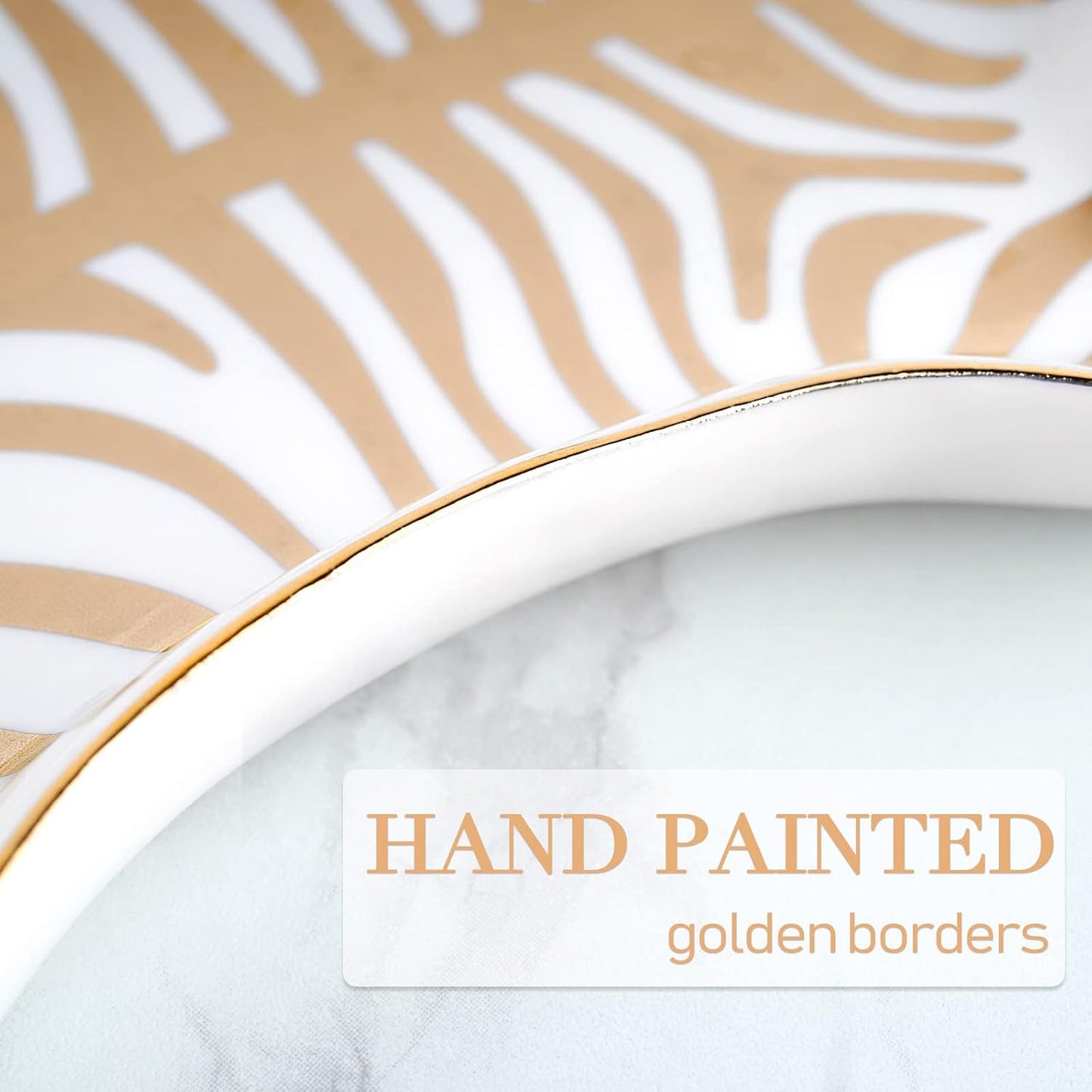 Hand Painted Tiger Skin Ceramic Jewelry Dish Small Jewelry Rack Tray Rings Bracelets Earrings Trays