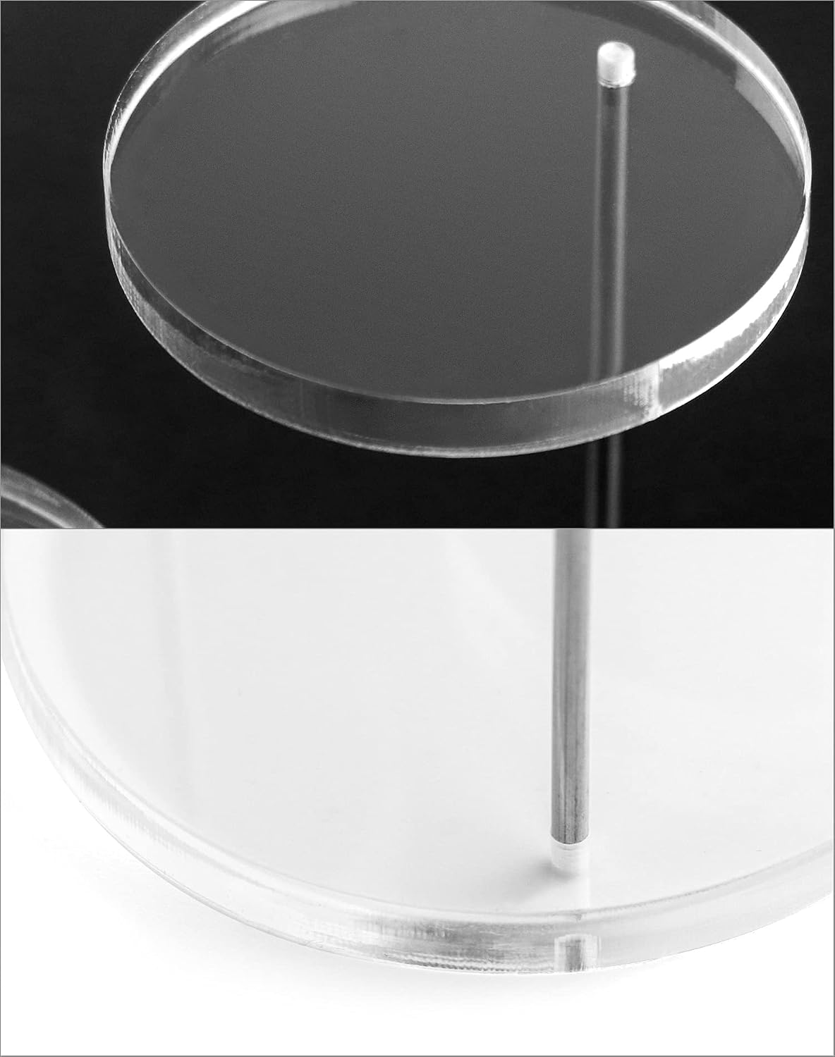 Small Jewelry & Figurine Stand / Clear / 3 Tier / Set of 4