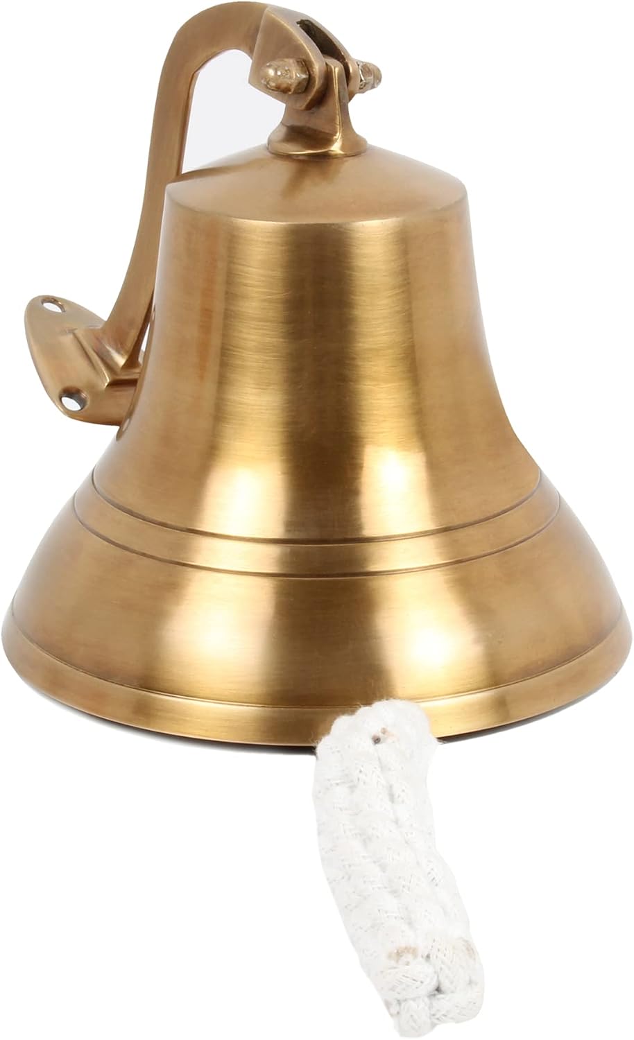 Antique Brass 6" Wall Mounted Nautical Bell - Hanging Bell for Ships & Christmas
