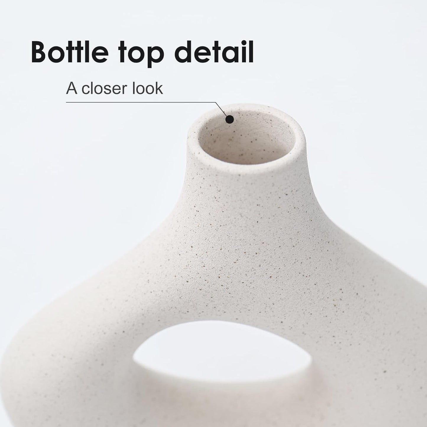 Ceramic Vase for Modern Minimalist Bohemian Decor / Beige / Set of 2