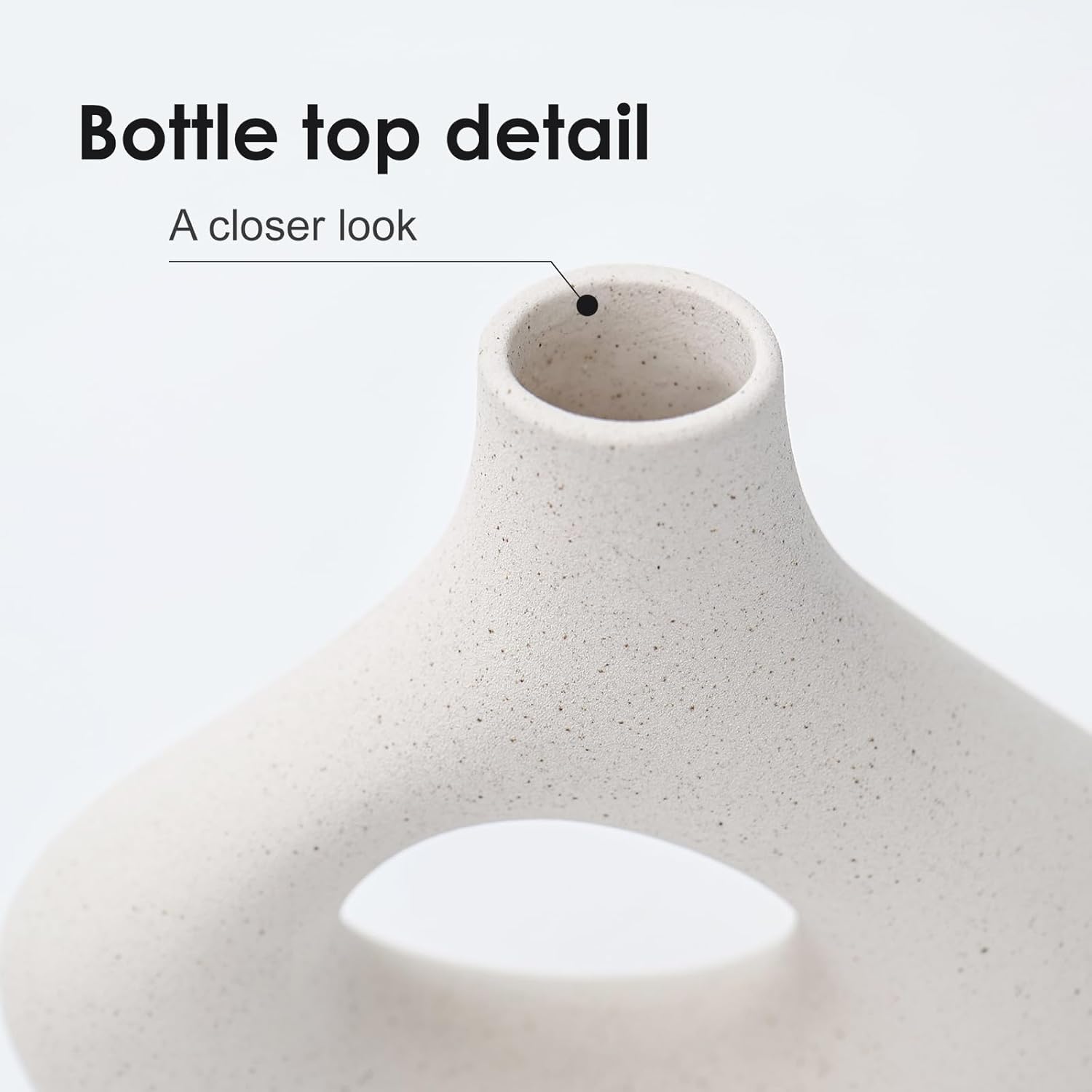Ceramic Vase for Modern Minimalist Bohemian Decor / Beige / Set of 2