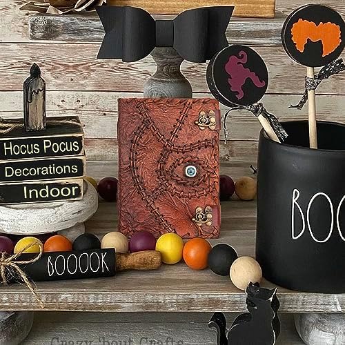 ULCH Hocus Pocus Book of Spells Hocus Pocus Decor Hocus Pocus Halloween Decorations Book of Shadows and Spell Book with Lock Witch Decor And Perfect for Spooky Gifts And Spooky Decor 8 x6 Inches