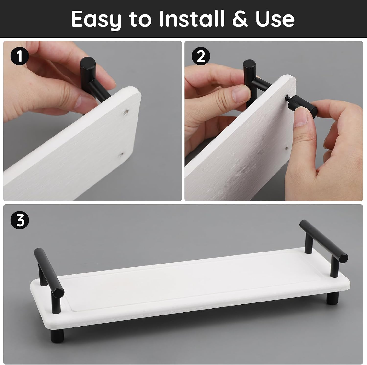 in Bathroom Tray / White / 12.2 x 3.9 x 2.5