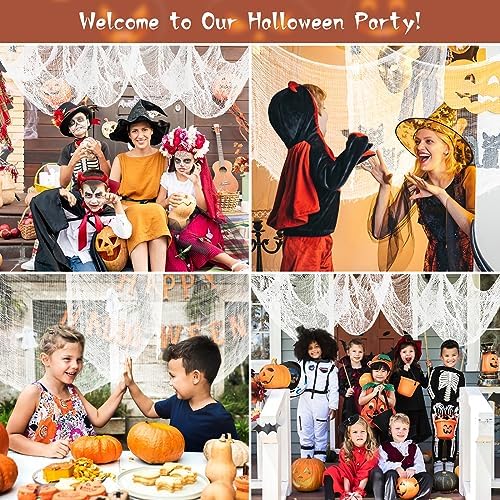 Riare 12pcs Halloween Creepy Cloths, Halloween Fabric Yard Outdoor Decor