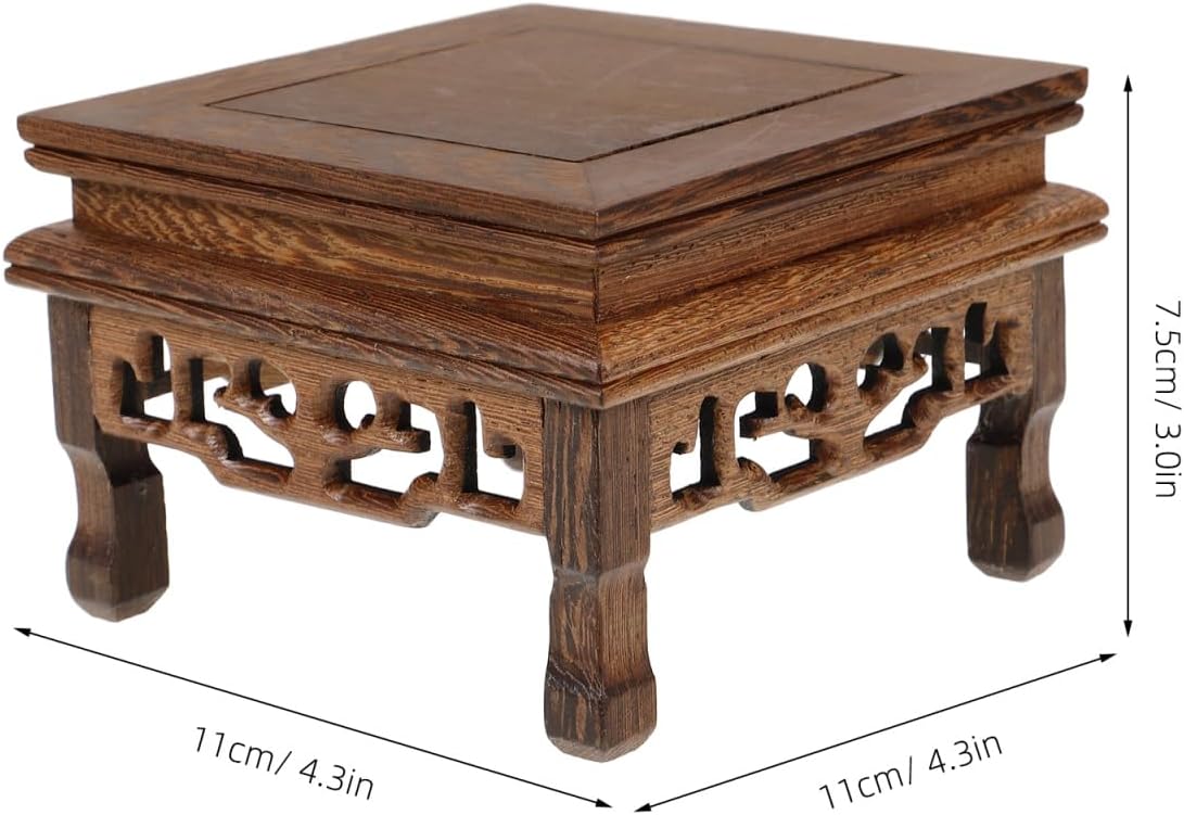 Wenge Wood Pedestal Stand for Decor