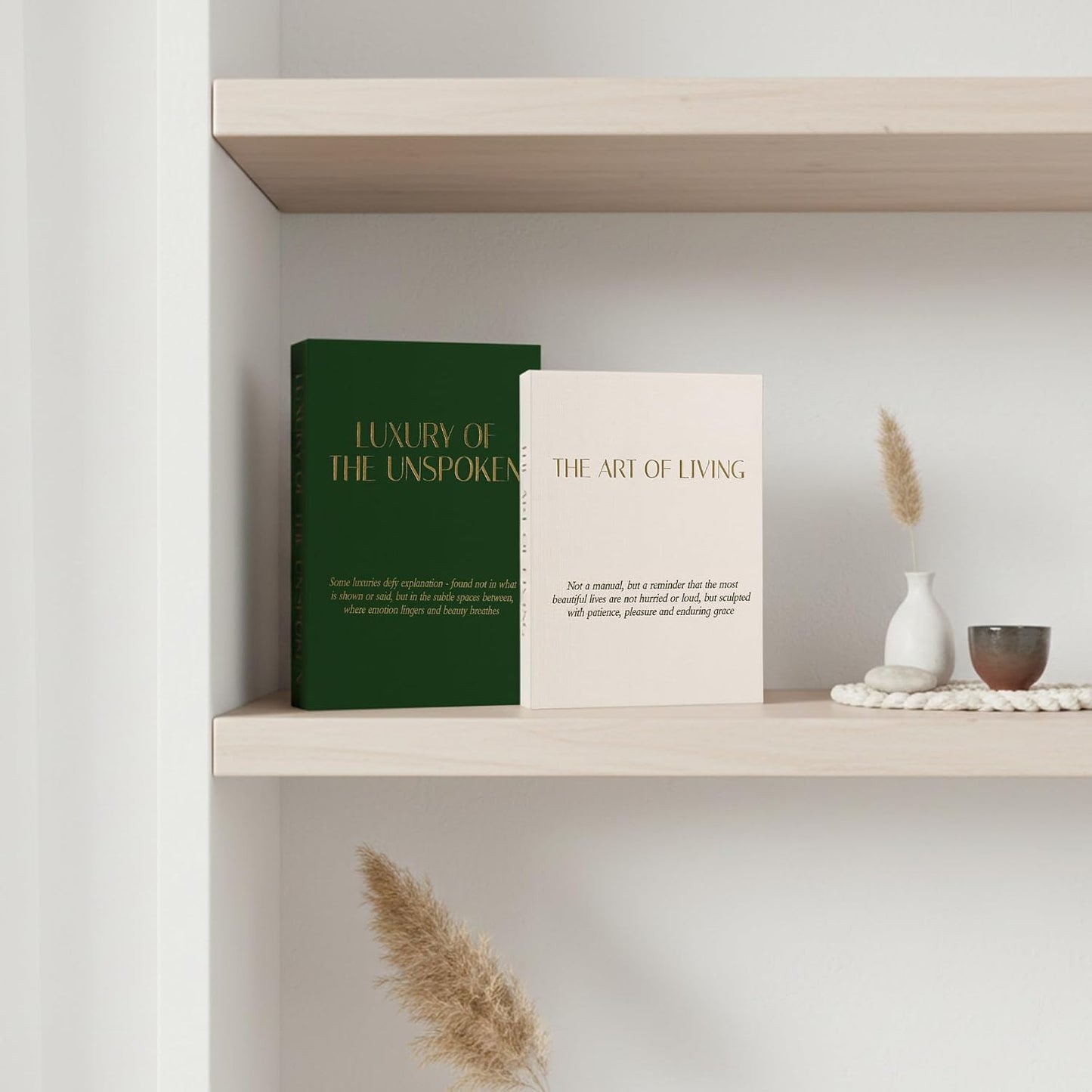 Linen Fake Books for Decoration / Set of 2
