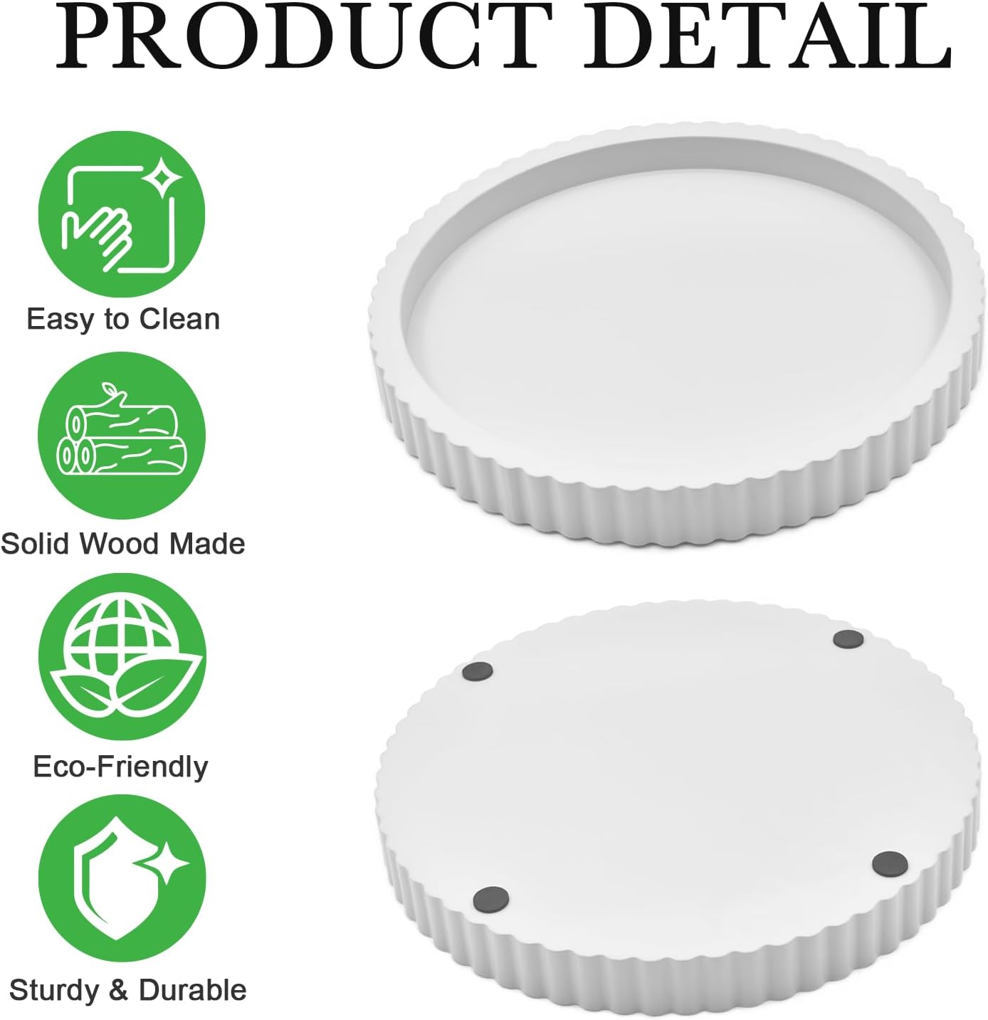 Modern Decorative Tray / White