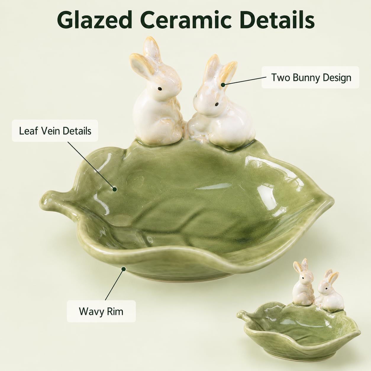 Bunny Countertop Tray / Green