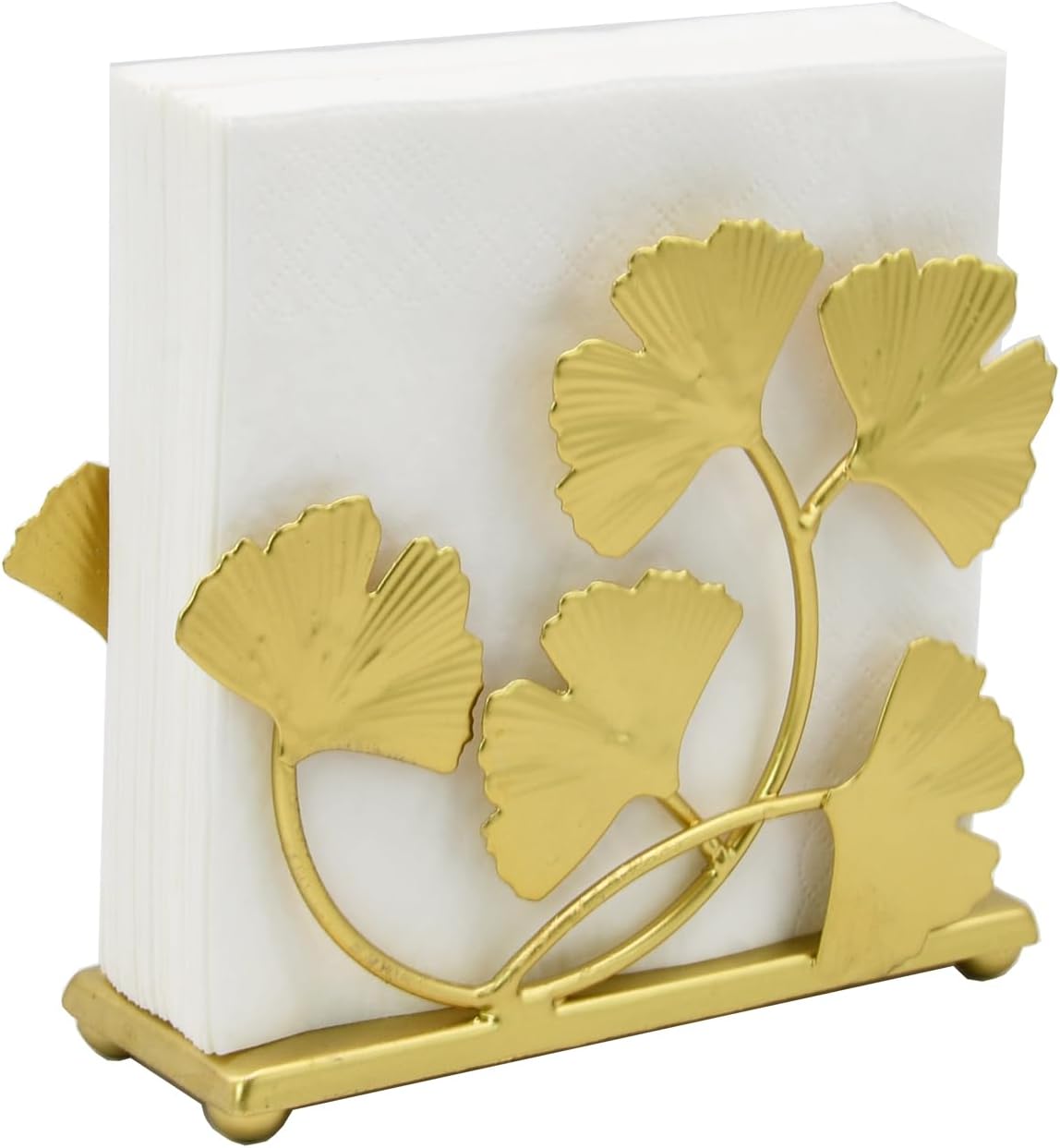 Elegant Ginkgo Leaf Napkin Holder / Gold
