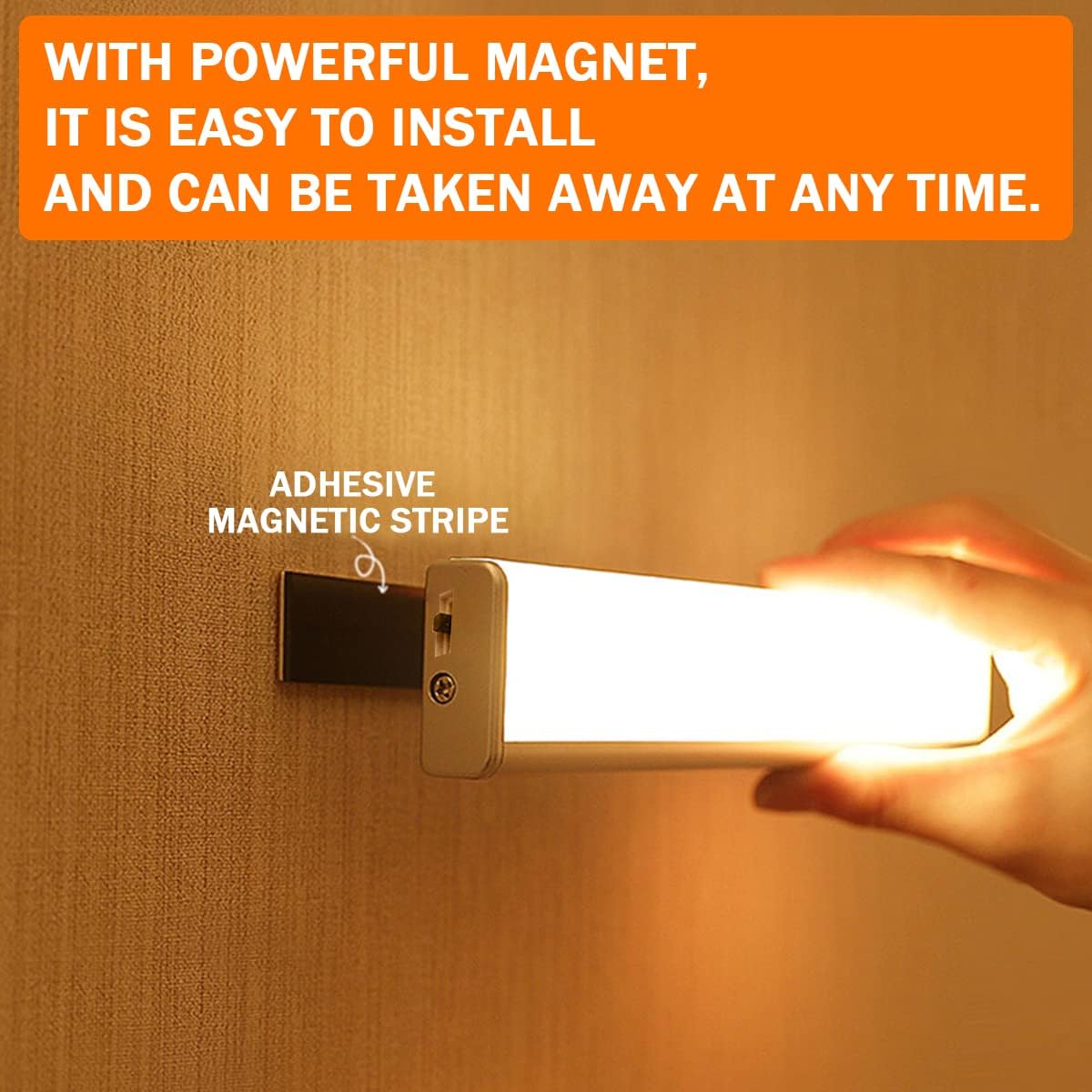 6 Pack Motion Sensor Closet Lights, 10 LED Stick-on Anywhere Magnetic Portable Wireless LED Under Cabinet Lights